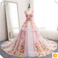 2017 Chic Empire Cathedral Gown Long Train Embroidery Luxury Crystals Floral Bridal Gown Dress Wedding Dress